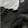 Accs & Bags & Shoes The Korean Fashion | Lace-Up Leather Shoes Black