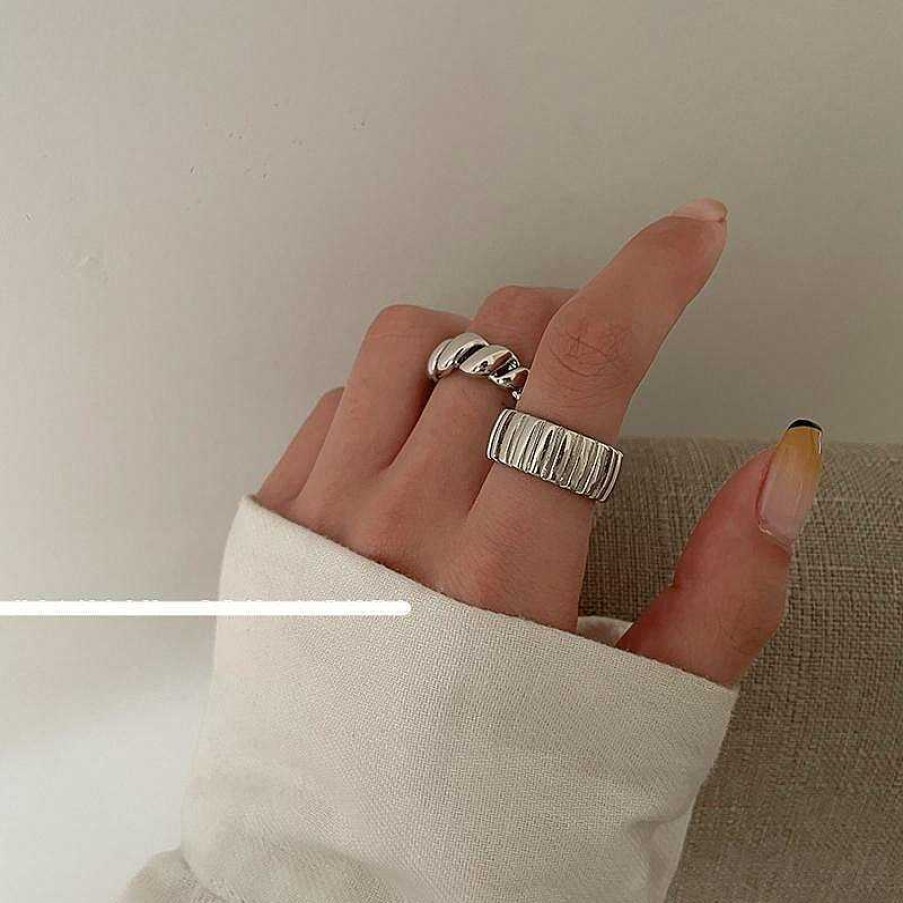 Women The Korean Fashion Rings | Silver Trend Ring