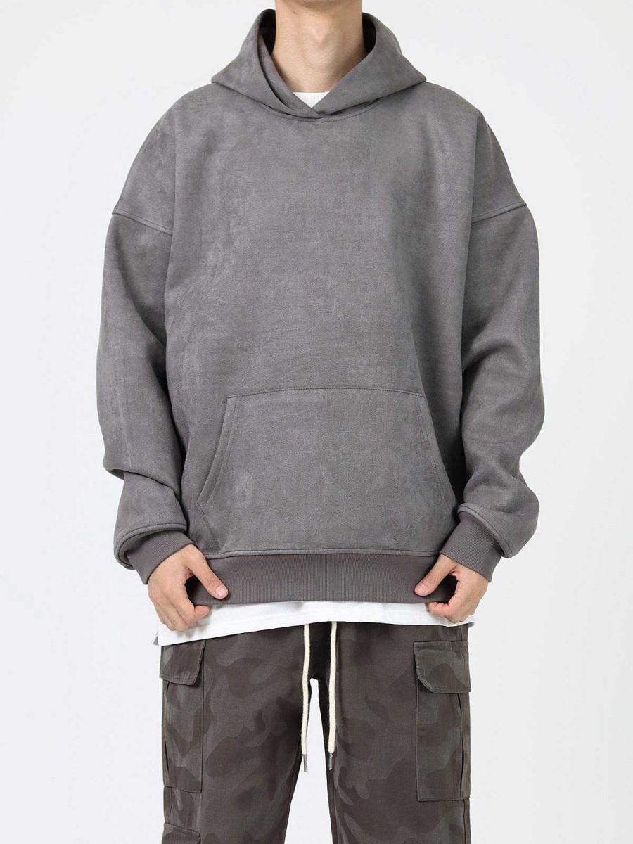 Clothing The Korean Fashion | Suede Hooded Sweater