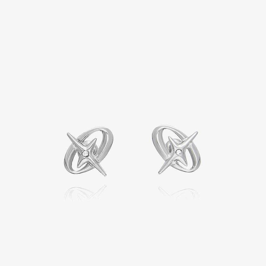 Accs & Bags & Shoes The Korean Fashion | Oval Cross Earrings Pair