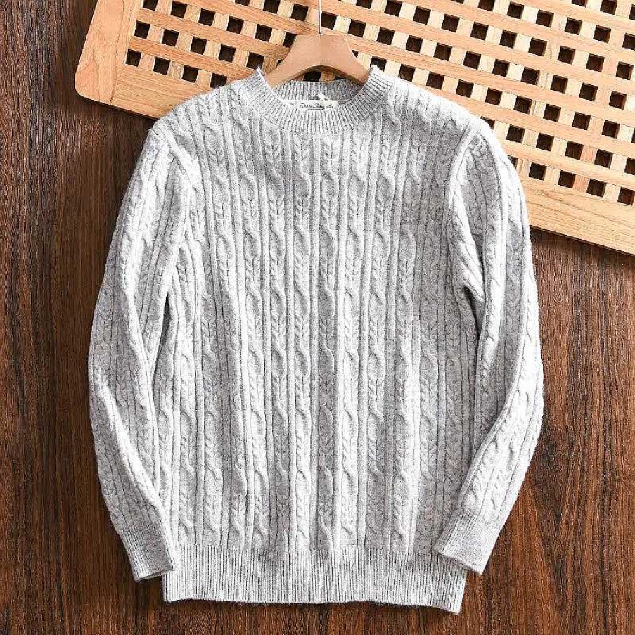 Casual Style Clothes The Korean Fashion | Cable Knit Round Neck Sweater