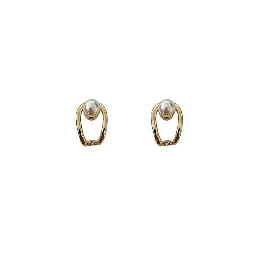 Women The Korean Fashion Earrings | Retro Pearl Earrings Golden