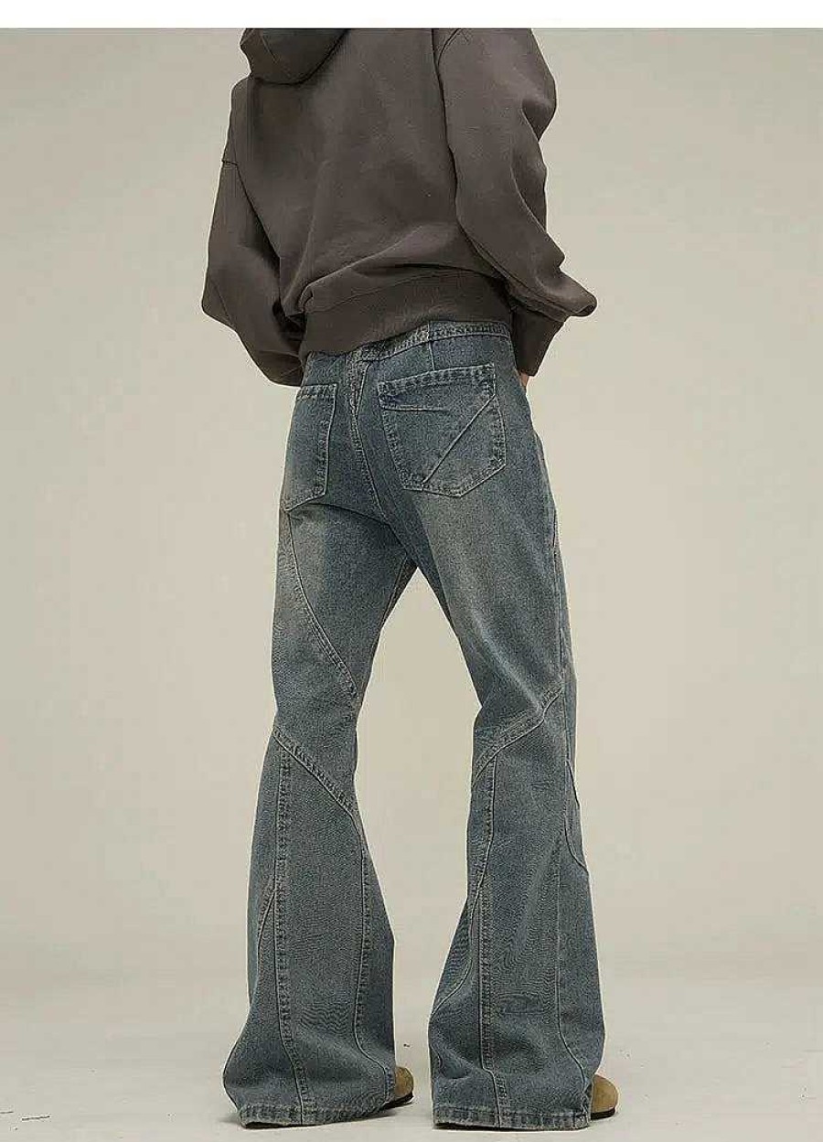 Clothing The Korean Fashion Jeans | Slim-Fit Straight-Leg Denim Flared Pants