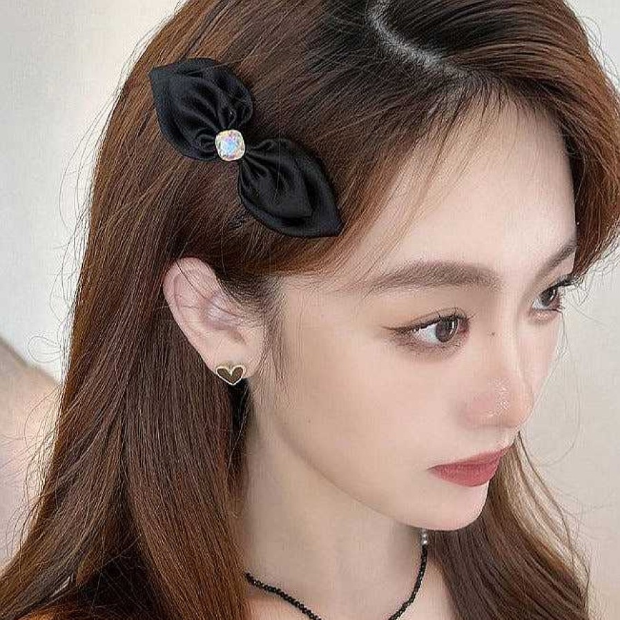 Women The Korean Fashion Hair Accessories | Bow-Knot Diamond Headdress Ponytail