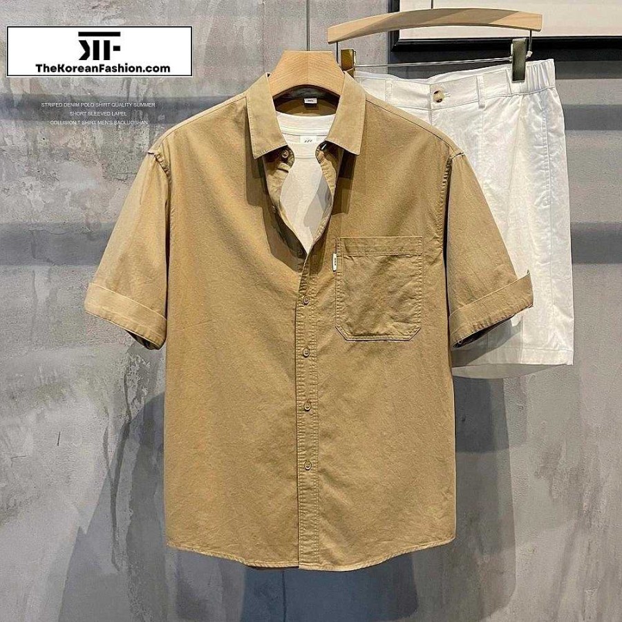 Casual Style Clothes The Korean Fashion | Summer Lapel Short-Sleeve Shirt