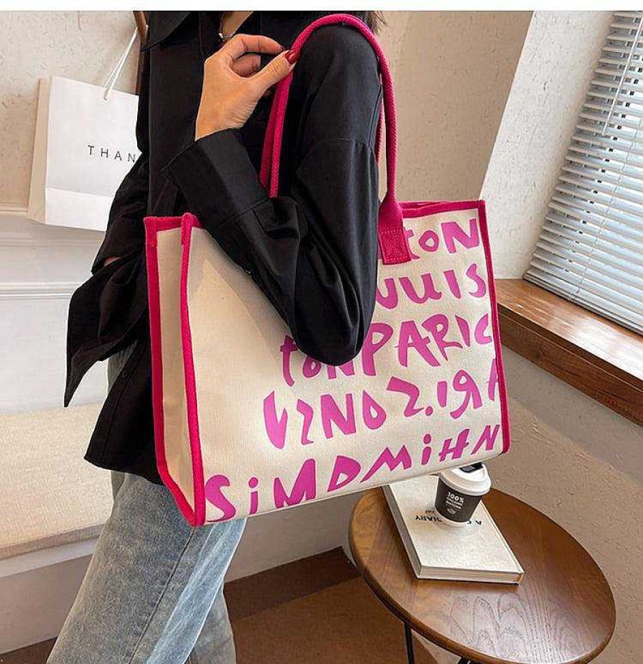 Women The Korean Fashion | Alphabet Graffiti Tote Bag