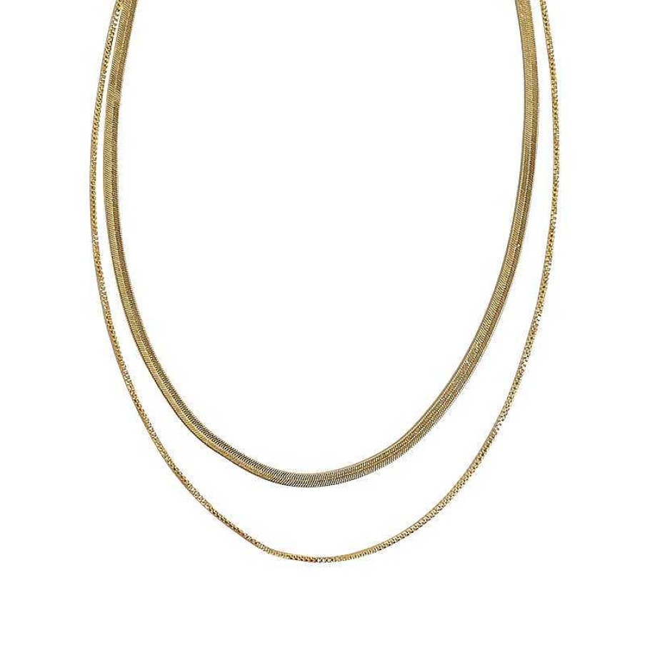 Women The Korean Fashion Necklaces | Double-Layer Necklace Gold