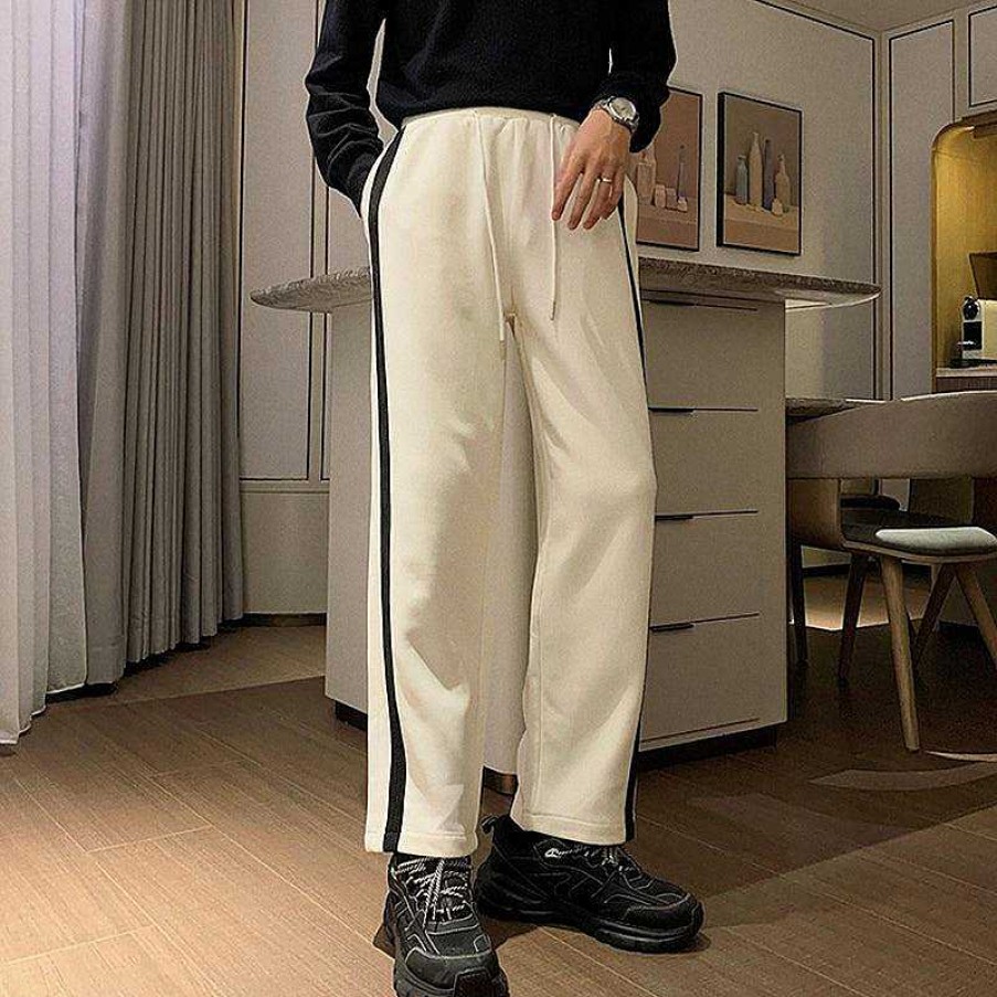 Clothing The Korean Fashion | Fur Hoodie & Side Stripe Sweatpants Two Piece Sets