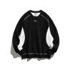 Clothing The Korean Fashion | Color Splicing Round Neck Sweatshirts