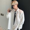 Clothing The Korean Fashion | Button-Down Long-Sleeved Shirt (With Tie)