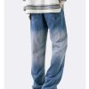 Clothing The Korean Fashion Jeans | Gradient Elastic Waist Drawstring Jeans