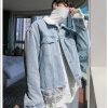 Clothing The Korean Fashion | Ripped Denim Jacket