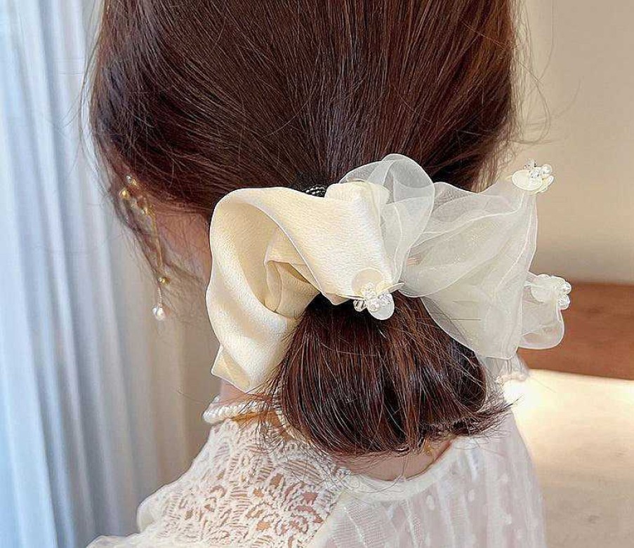 Women The Korean Fashion Hair Accessories | Lace Scrunchies