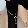 Women The Korean Fashion Necklaces | H Letter Necklace Gold