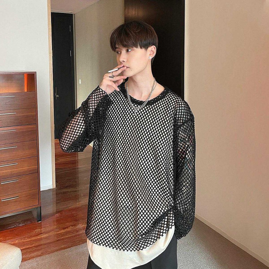 Clothing The Korean Fashion | Oversized Mesh T-Shirt