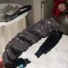 Women The Korean Fashion Hair Accessories | Folded Zircon Headband