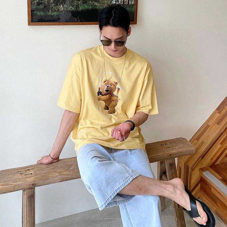 Clothing The Korean Fashion | Bear Print T-Shirt