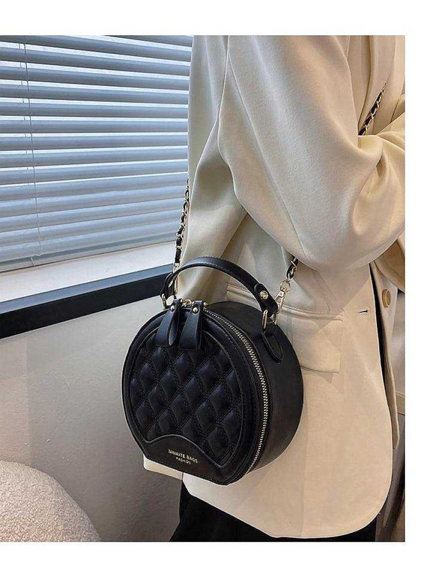 Women The Korean Fashion | Circular Chain Quilted Bag