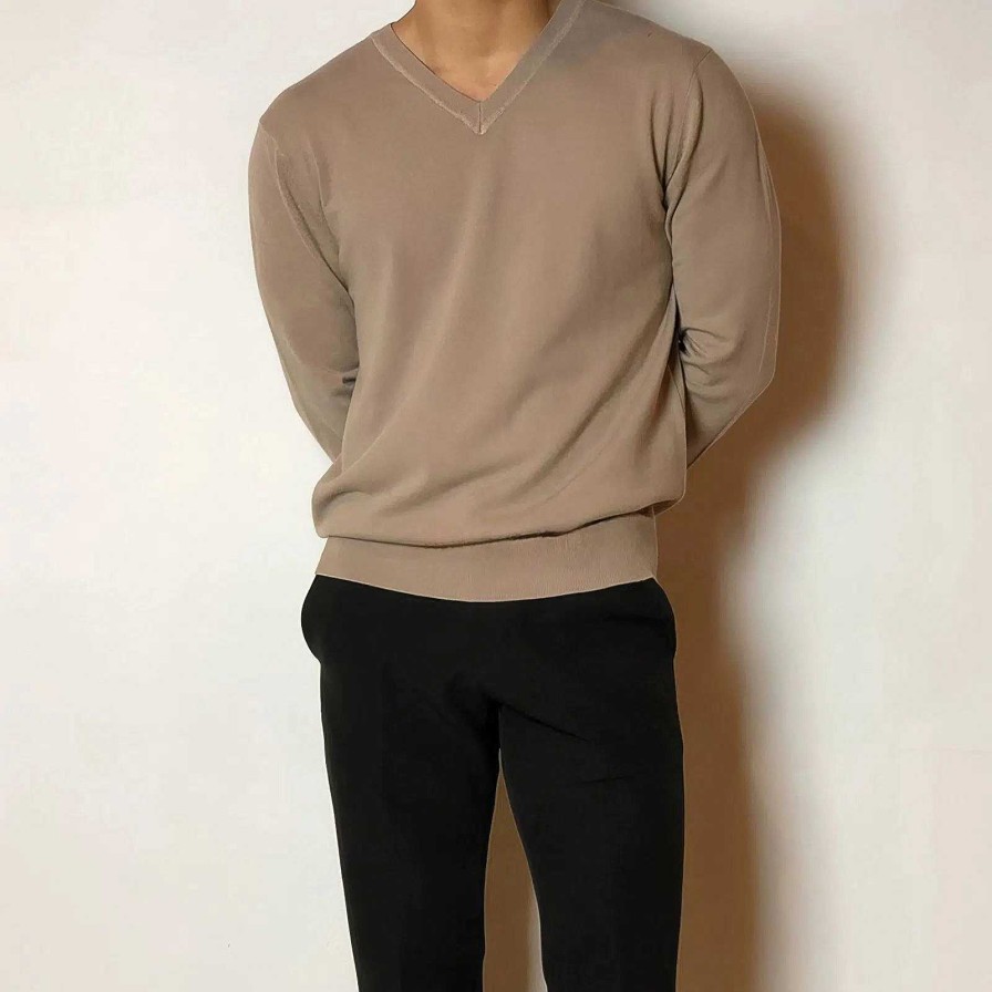 Clothing The Korean Fashion | V-Neck Long-Sleeved Bottoming Sweater