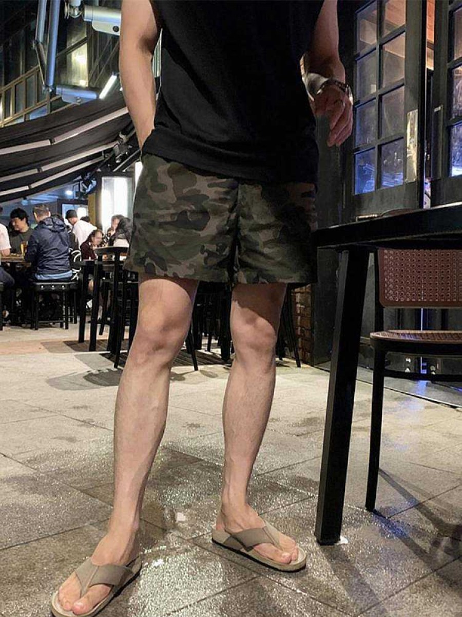 Clothing The Korean Fashion Shorts | Casual Camouflage Shorts Armygreen