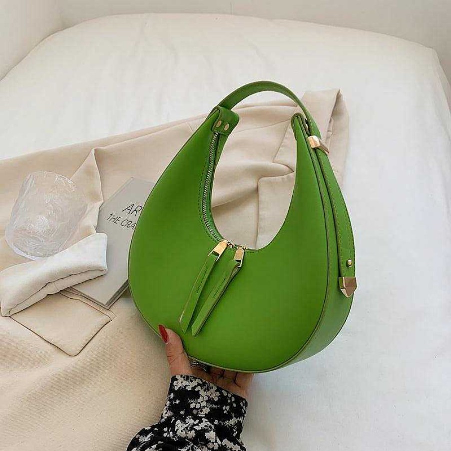 Women The Korean Fashion | Faux Leather Hobo Shoulder Bag