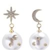 Women The Korean Fashion Earrings | Pearl Earrings Gold