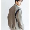 Clothing The Korean Fashion | Vintage Color Block Suede Jacket