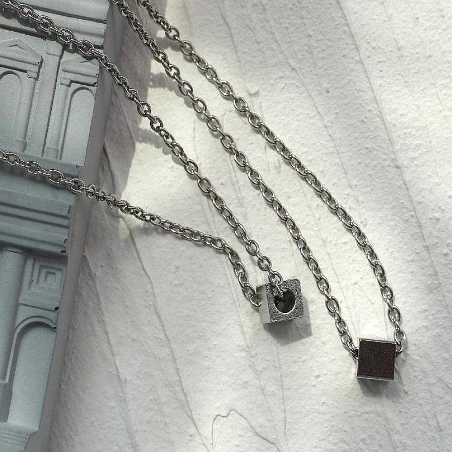 Women The Korean Fashion Necklaces | Square Pendant Necklace