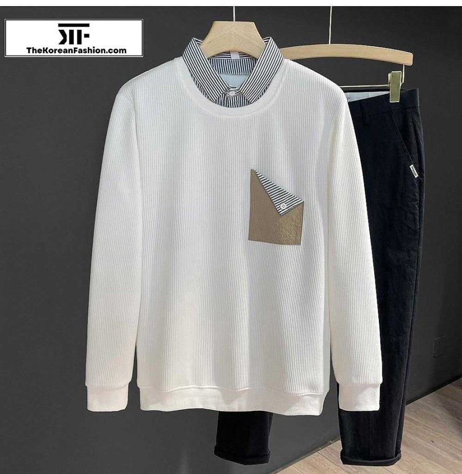 Casual Style Clothes The Korean Fashion | Pit Pocket Two Piece Sweater