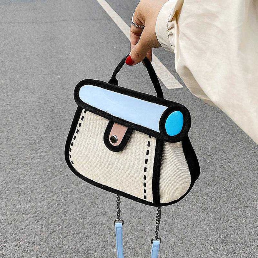 Women The Korean Fashion | Canvas Top Handle Crossbody Bag