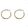 Women The Korean Fashion Earrings | Twisted Circle Earrings Golden