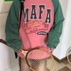 Clothing The Korean Fashion | Mafa Logo Colorblock Sweatshirt