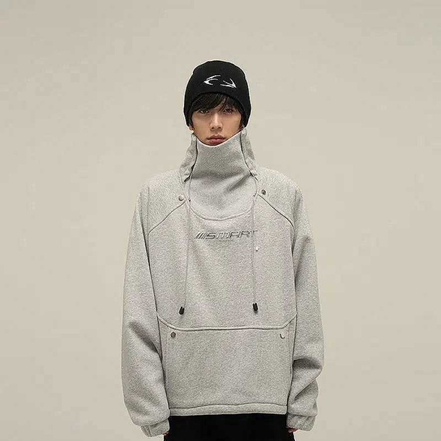 Clothing The Korean Fashion | Loose Fit Stand Collar Sweatshirt