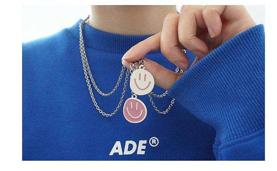 Accs & Bags & Shoes The Korean Fashion | Two-Sided Smiley Necklace