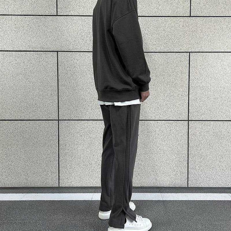 Clothing The Korean Fashion Slim Fit | Side Splicing Slit Sweatpants