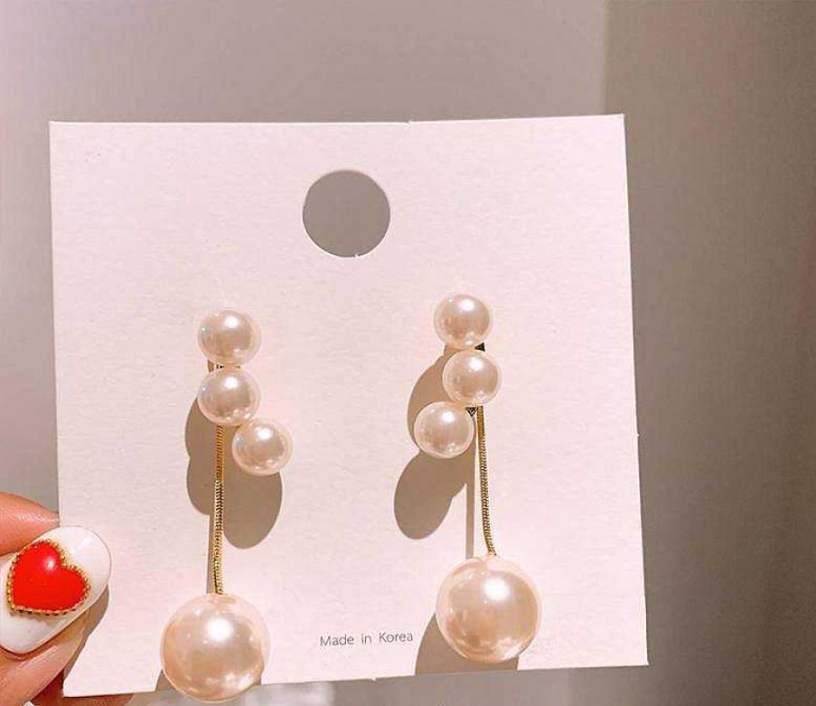 Women The Korean Fashion Earrings | Long Pearl Earrings