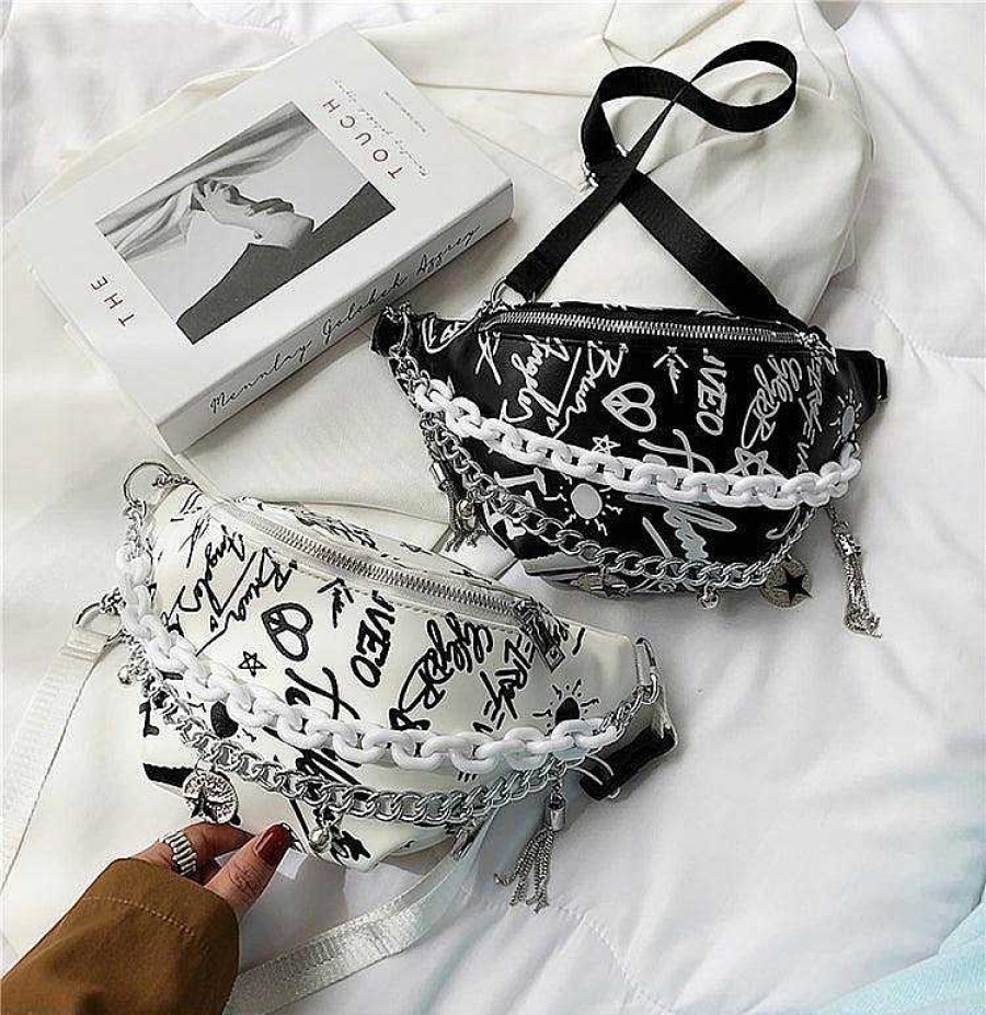 Women The Korean Fashion | Graffiti Chest Bag