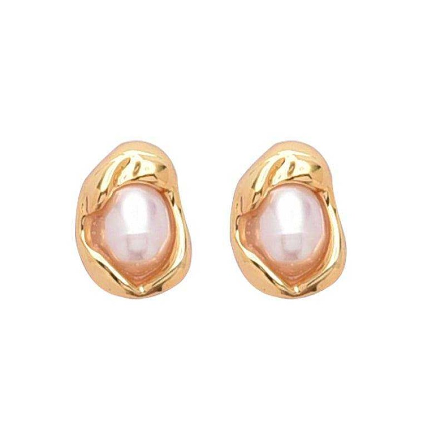 Women The Korean Fashion Earrings | Pearl Earrings Gold