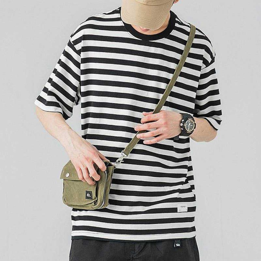 Clothing The Korean Fashion | Matching Outfit (Striped T-Shirt And Elastic Shorts)