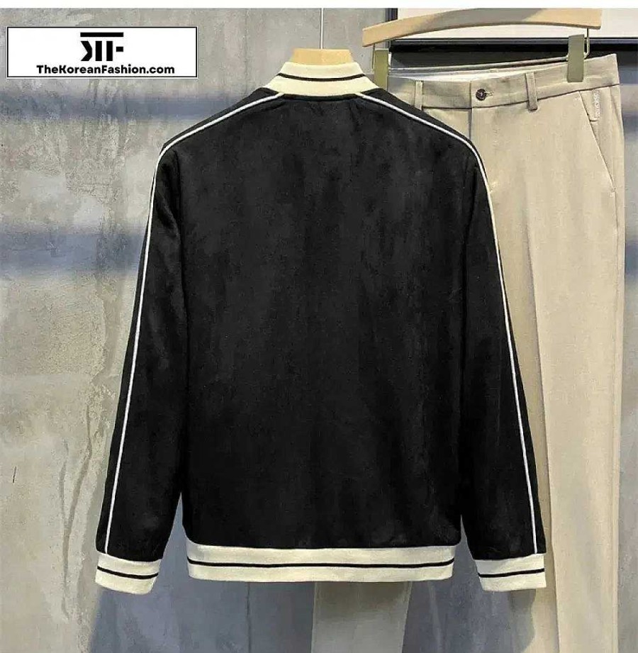 Casual Style Clothes The Korean Fashion | Color Block Baseball Slim Jacket