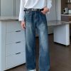 Clothing The Korean Fashion Jeans | Drapey Fleece Straight-Leg Jeans