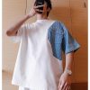 Clothing The Korean Fashion | Loose Patchwork T-Shirt