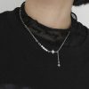 Women The Korean Fashion Necklaces | Hip-Hop Style Stitching Necklace 40Cm+Extension Chain 6Cm