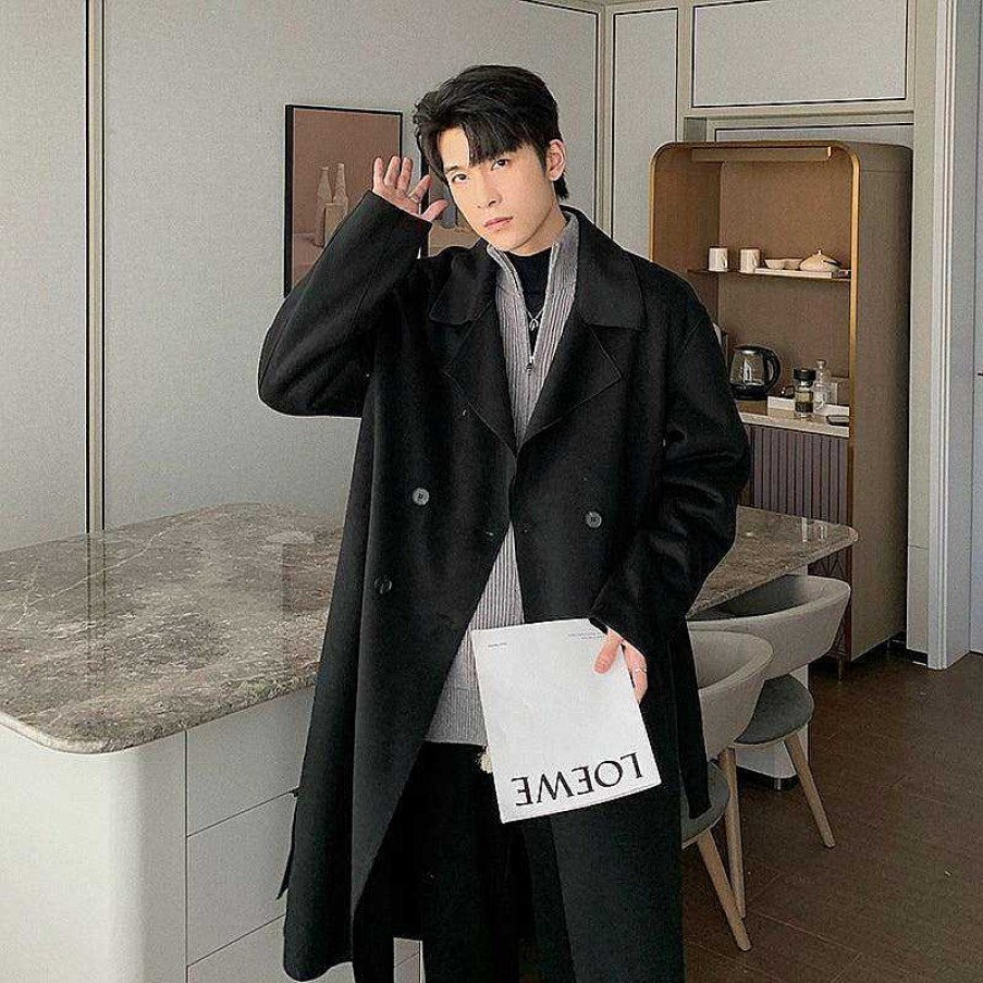 Clothing The Korean Fashion | Double-Breasted Trench Coat