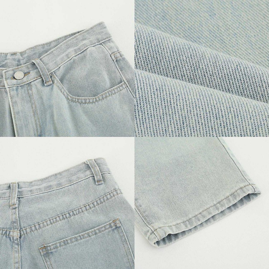 Clothing The Korean Fashion Jeans | Straight Jeans Light Blue