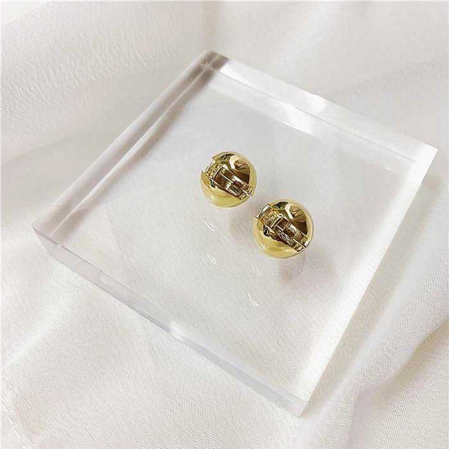 Women The Korean Fashion Earrings | Three-Dimensional Ball Metal Earrings