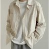 Clothing The Korean Fashion | Solid Color Long-Sleeved Shirt