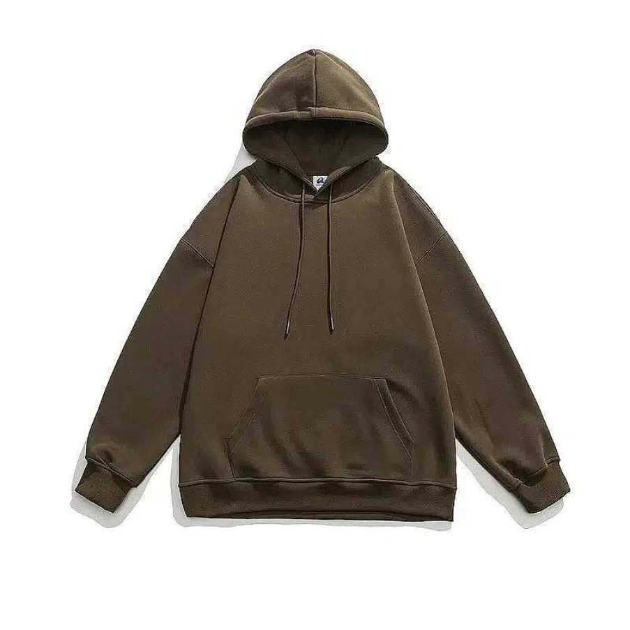 Clothing The Korean Fashion | Basic Solid Color Hooded Sweatshirt