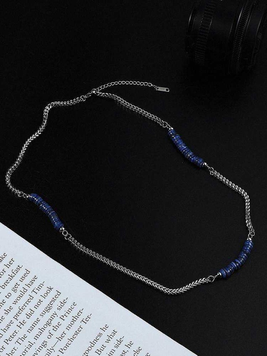 Accs & Bags & Shoes The Korean Fashion | Bead Stitching Necklace Blue