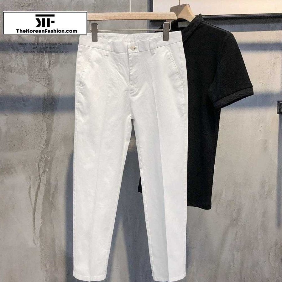 Casual Style Clothes The Korean Fashion | Cotton Slim Casual Pants